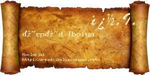 Árpád Ibolya névjegykártya